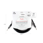 Nástrojový kabel FENDER CABLE PROFESSIONAL SERIES 15' BLACK