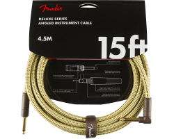 Kabel nástrojový FENDER CABLE DELUXE SERIES 15' ANGLED TWEED Kabel nástrojový FENDER CABLE DELUXE SERIES 15' ANGLED TWEED