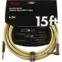 Kabel nástrojový FENDER CABLE DELUXE SERIES 15' ANGLED TWEED