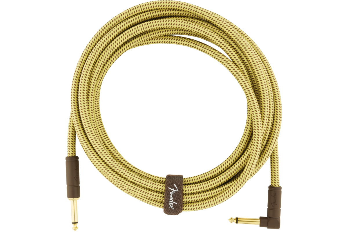 Kabel nástrojový FENDER CABLE DELUXE SERIES 15' ANGLED TWEED