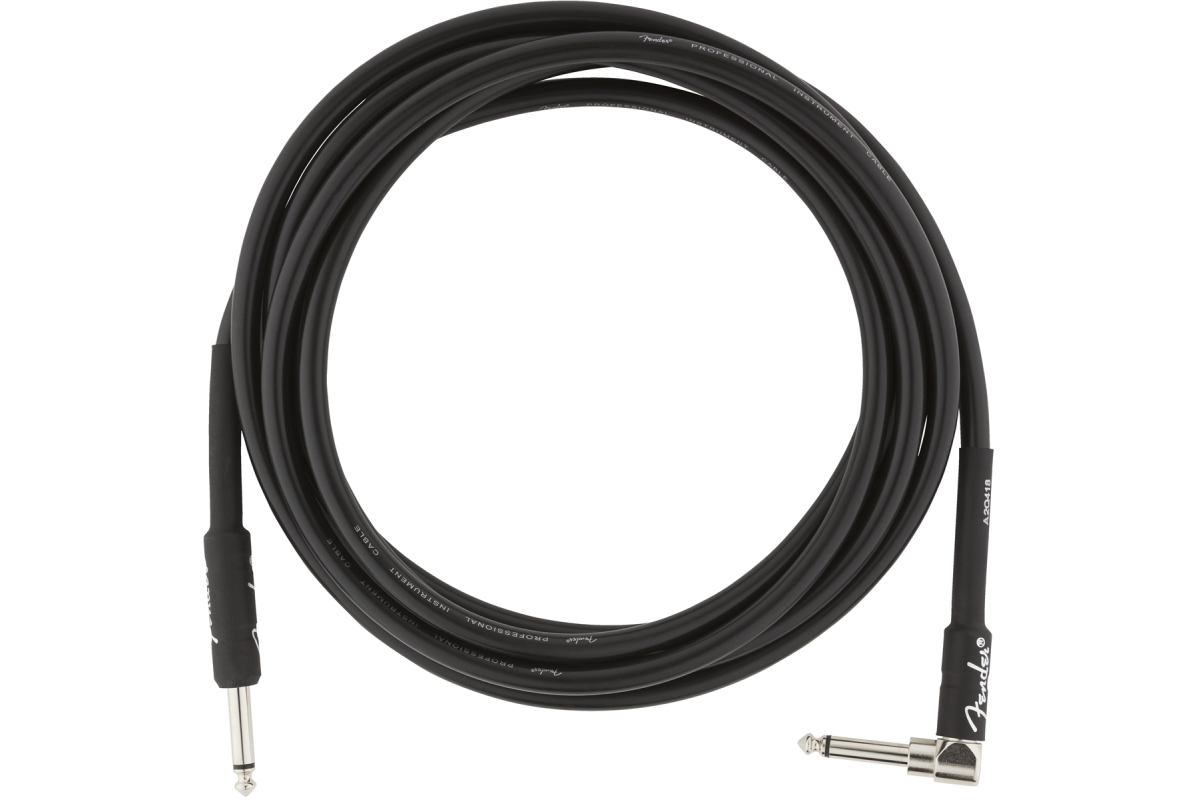 Kabel nástrojový FENDER CABLE PROFESSIONAL SERIES 10' ANGLED BLACK