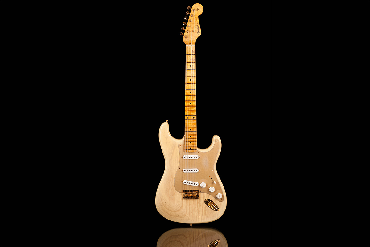 Elektrická kytara FENDER CUSTOM SHOP LIMITED EDITION '55 HARDTAIL STRATOCASTER JOURNEYMAN RELIC GOLD HARDWARE NATURAL BLONDE
