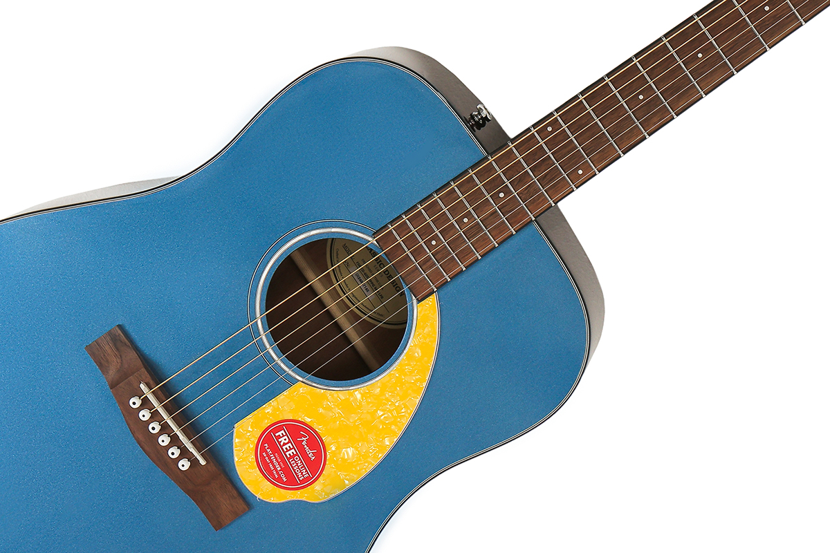 Akustická kytara FENDER CD-60S FSR BLUE PEARL w/YELLOW PICKGUARD