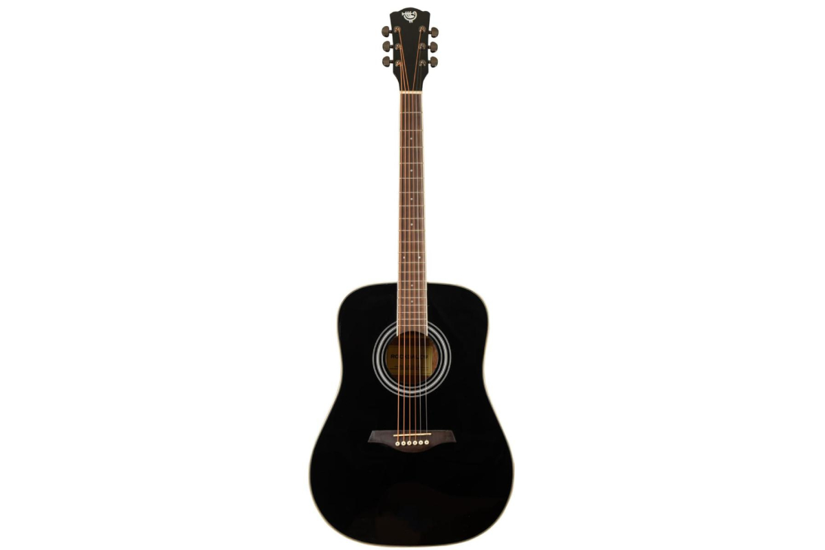 Akustická kytara ROCKDALE Maverick D6 BLACK Gloss