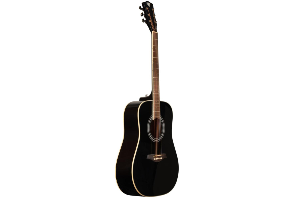 Akustická kytara ROCKDALE Maverick D6 BLACK Gloss