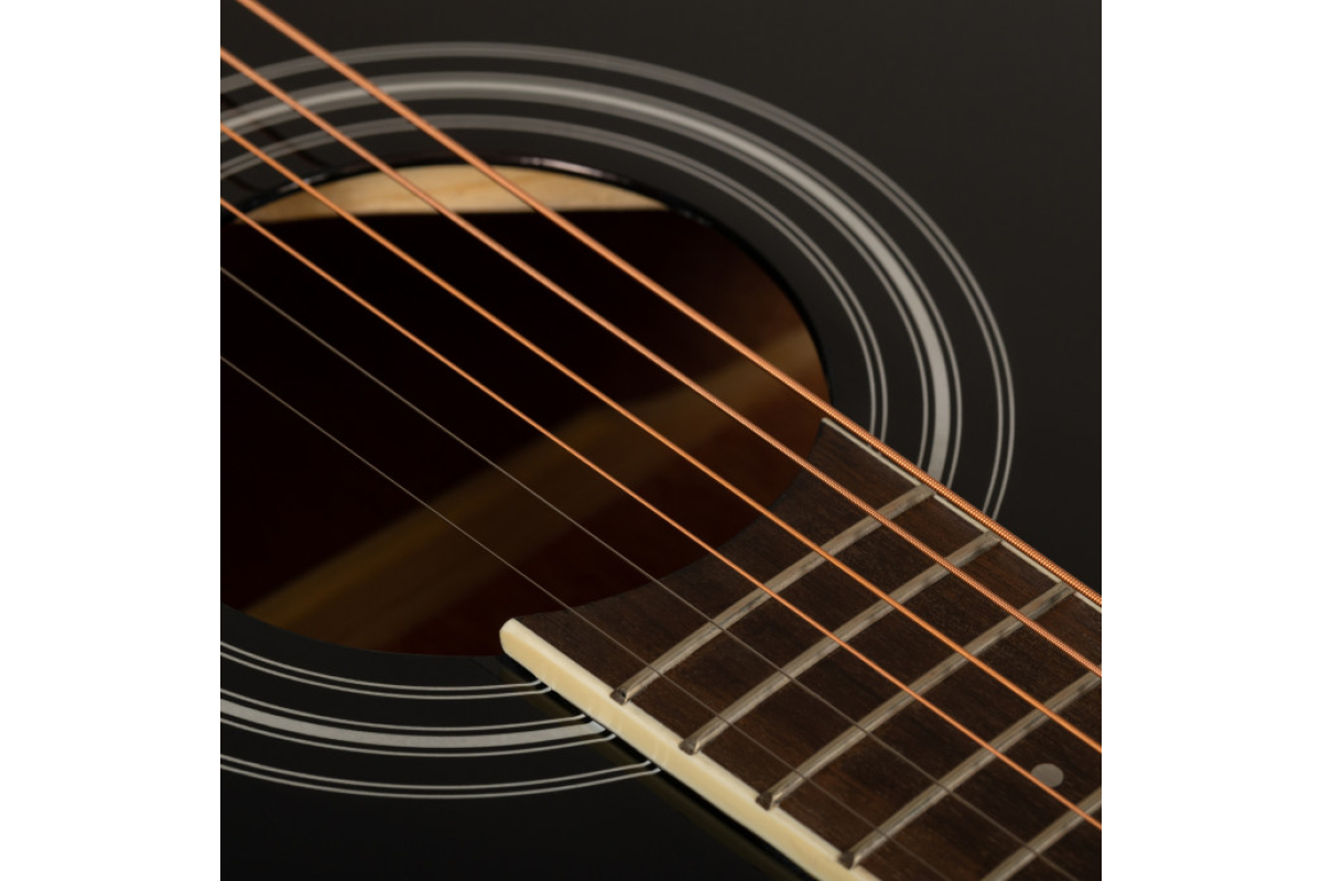 Akustická kytara ROCKDALE Maverick D6 BLACK Gloss
