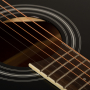 Akustická kytara ROCKDALE Maverick D6 BLACK Gloss