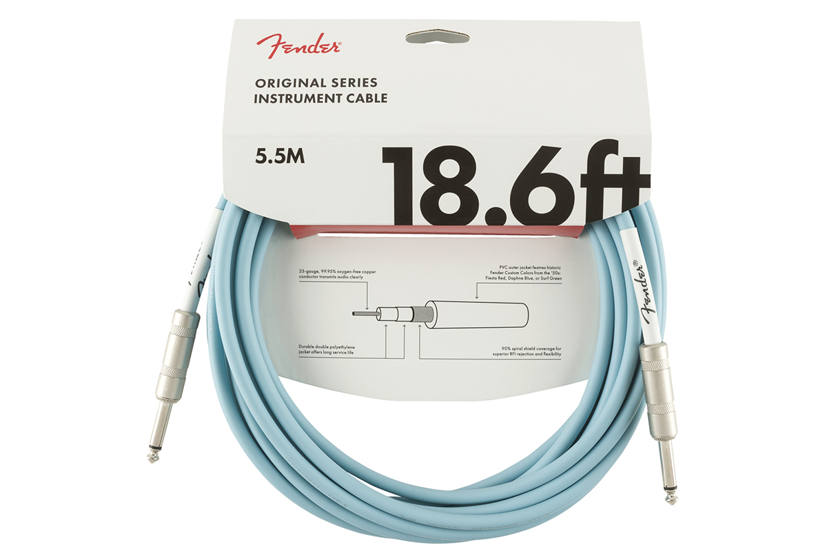 Nástrojový kabel FENDER CABLE ORIGINAL SERIES 18.6' DAPHNE BLUE