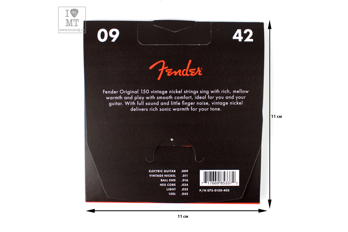 Struny pro elektrické kytary FENDER 150L PURE NICKEL GUITAR STRING 9-42
