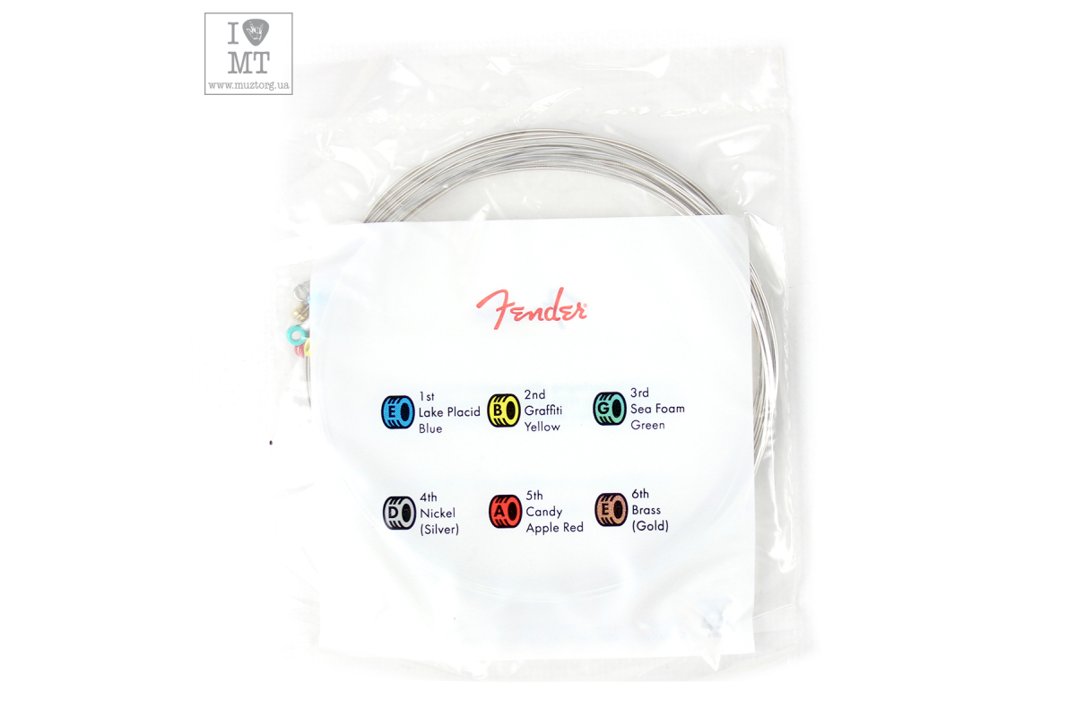 Struny pro elektrické kytary FENDER 250L NICKEL-PLATED STEEL GUITAR STRINGS 9-42